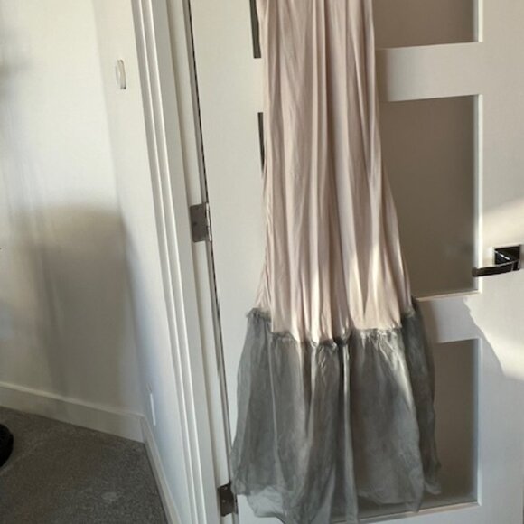 Long Slip Dresses with Organza bottom by designer, Robin Kaplan, Size S - Picture 12 of 13